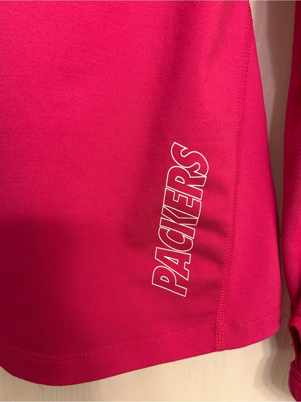 Nike Women's Pink Quarter-Zip Green Bay Packers  Dri-FIT Pullover. - Picture 4 of 6